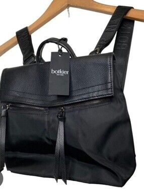 Botkier Black Nylon & Leather Backpack